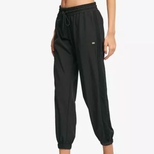 NWT DKNY Black Mesh Panel Jogger Pants